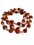 BookMyCostume Natural Brown Rudraksh Golden Plated Rudraksha Jewellery Set with Golden Beads – Rudraksha Mala for Ramleela, Festivals & Spiritual Events | Ideal for Kids & Adults